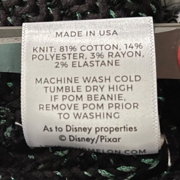 Disney Love Your Melon Pom Beanie OS Buzz Lightyear Holographic Patch Knit Hat main image 5